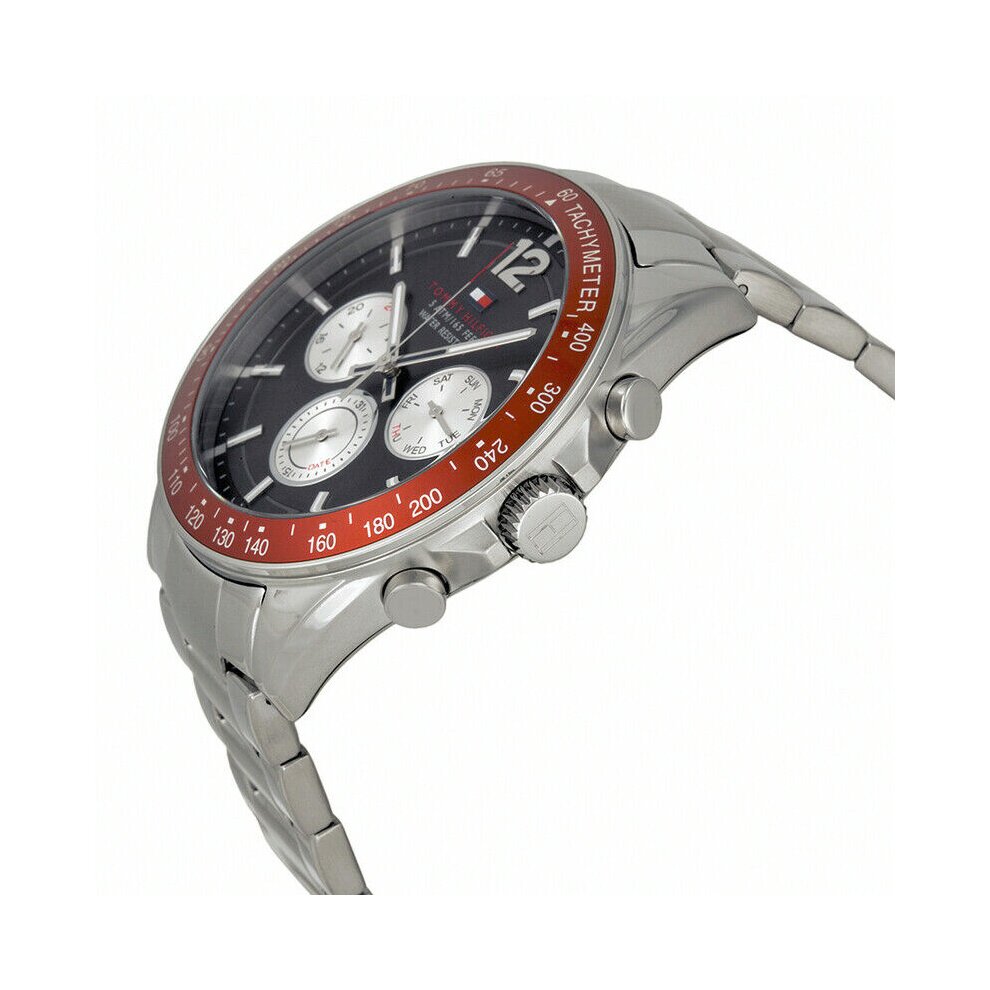 Tommy Hilfiger Luke Men's Watch Silver & Red